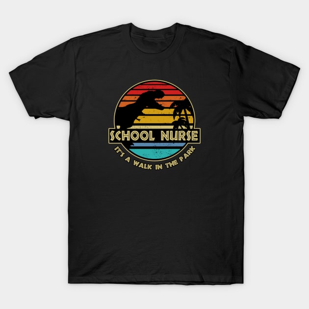 Jurassic School Nurse T-Shirt by Duds4Fun